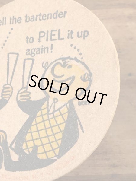 Piels Beer　ビンテージ　コースター　企業キャラクター　ノベルティ　60年代