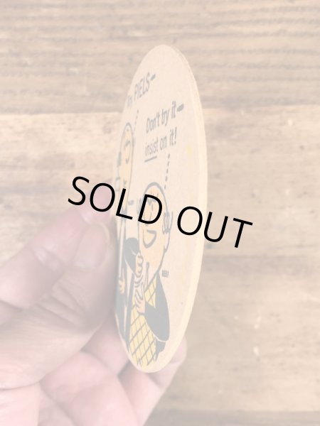 Piels Beer　ビンテージ　コースター　アドバタイジングキャラクター　企業物　60年代