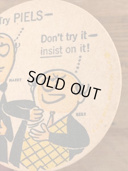 Piels Beer　ビンテージ　コースター　アドバタイジングキャラクター　企業物　60年代