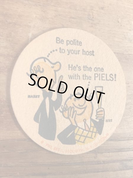 ピールズビール　ビンテージ　コースター　アドバタイジングキャラクター　企業物　60年代