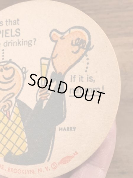 ピールズビール　ビンテージ　コースター　企業キャラクター　ノベルティ　60年代