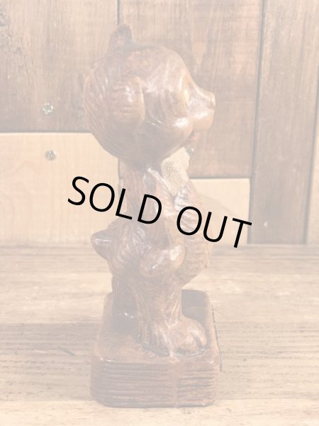 クマ　ビンテージ　湿度計　置物　50年代