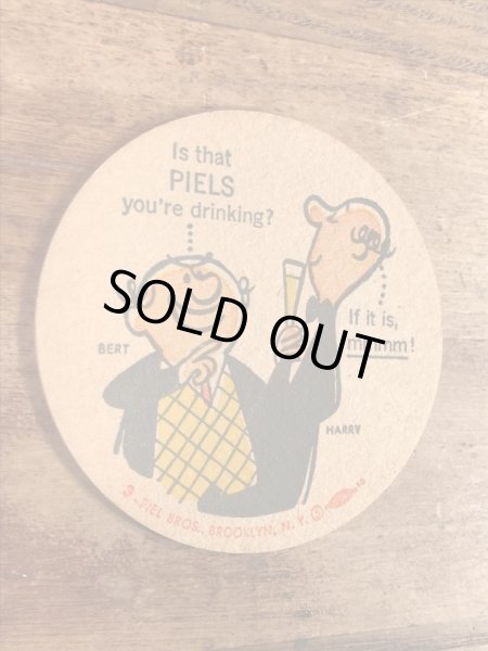 ピールズビール　ビンテージ　コースター　企業キャラクター　ノベルティ　60年代