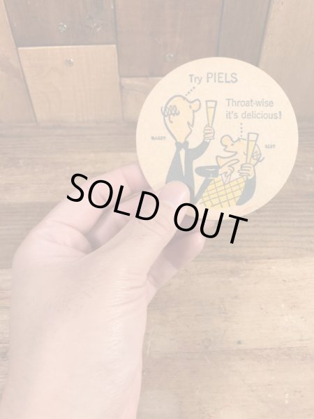 ピールズビール　ヴィンテージ　コースター　企業キャラクター　ノベルティ　60’s