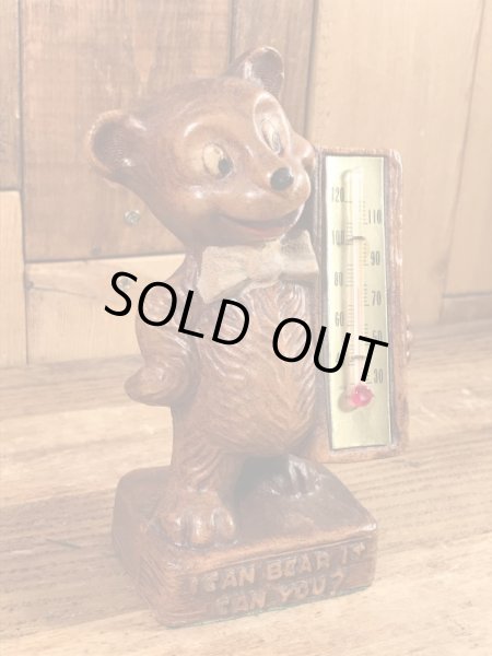 クマ　ビンテージ　湿度計　置物　50年代