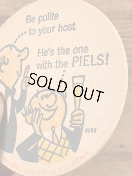 ピールズビール　ビンテージ　コースター　アドバタイジングキャラクター　企業物　60年代