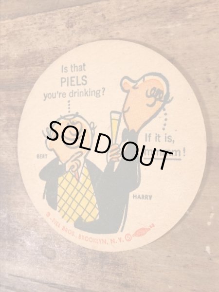 バート＆ハリー　ヴィンテージ　コースター　アドバタイジングキャラクター　企業物　60’s