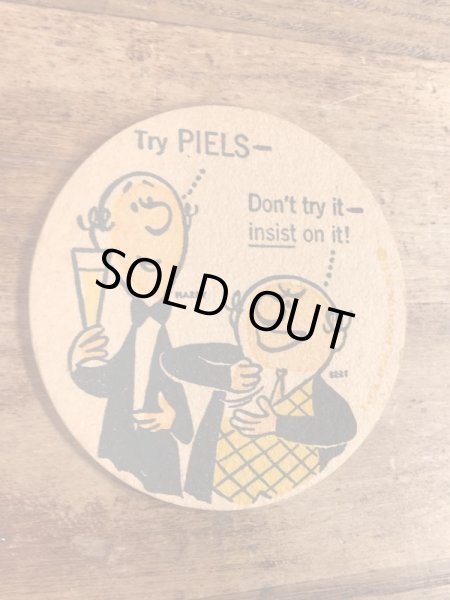 Piels Beer　ビンテージ　コースター　アドバタイジングキャラクター　企業物　60年代