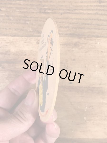 ピールズビール　ビンテージ　コースター　企業キャラクター　ノベルティ　60年代