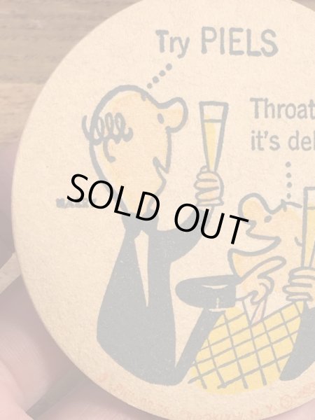 ピールズビール　ヴィンテージ　コースター　企業キャラクター　ノベルティ　60’s