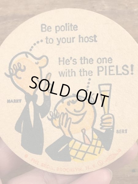 ピールズビール　ビンテージ　コースター　アドバタイジングキャラクター　企業物　60年代