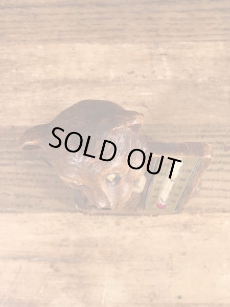 クマ　ビンテージ　湿度計　置物　50年代