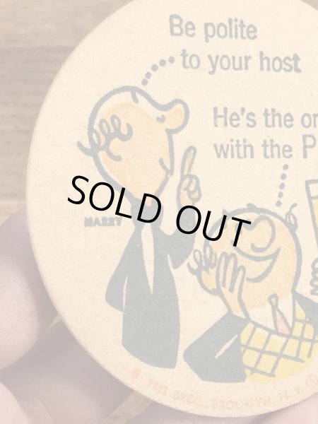 バート＆ハリー　ヴィンテージ　コースター　企業キャラクター　ノベルティ　60’s