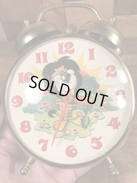 ヒューバートザライオン　ビンテージ　アラームクロック　企業キャラクター　アドバタイジング　70年代