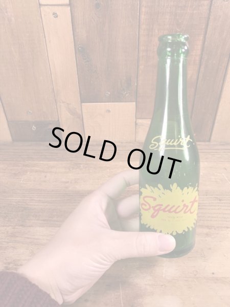 Squirt　ヴィンテージ　ガラスボトル　アドバタイジング　企業物　40’s