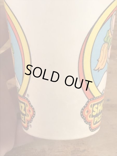 Show Biz Pizza　ヴィンテージ　ペーパーカップ　企業キャラクター　アドバタイジング　70’s