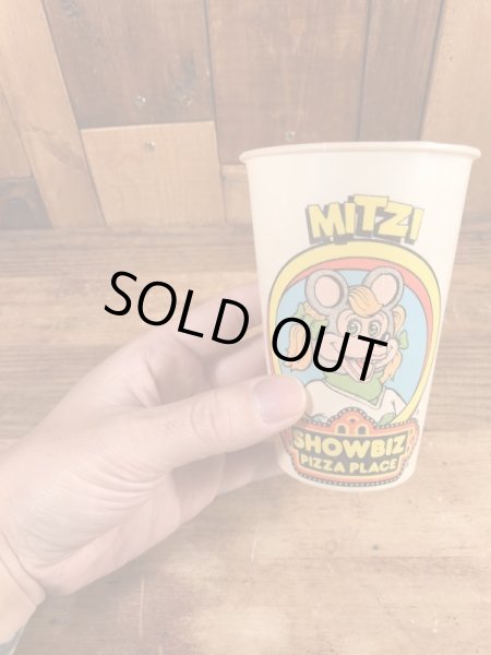 Show Biz Pizza　ヴィンテージ　ペーパーカップ　企業キャラクター　アドバタイジング　70’s