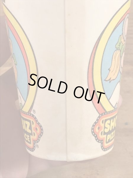 Show Biz Pizza　ヴィンテージ　ペーパーカップ　企業キャラクター　アドバタイジング　70’s