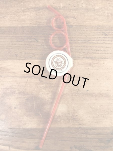 スモーキーザベア　ヴィンテージ　ストロー　企業キャラクター　ノベルティ　90’s~