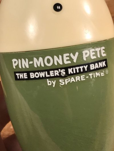 画像2: Pin-Money Pete The Bowler's Kitty Bank　ピンマネーピート 　ビンテージ　コインバンク　貯金箱　70年代