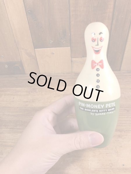 Pin-Money Pete　ヴィンテージ　貯金箱　企業キャラクター　ボーリング　70’s