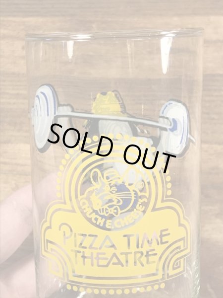 チャッキーチーズ　ビンテージ　グラス　アドバタイジングキャラクター　企業物　80年代