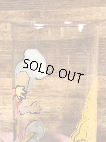 チャッキーチーズ　ビンテージ　ガラスコップ　企業キャラクター　ノベルティ　80年代