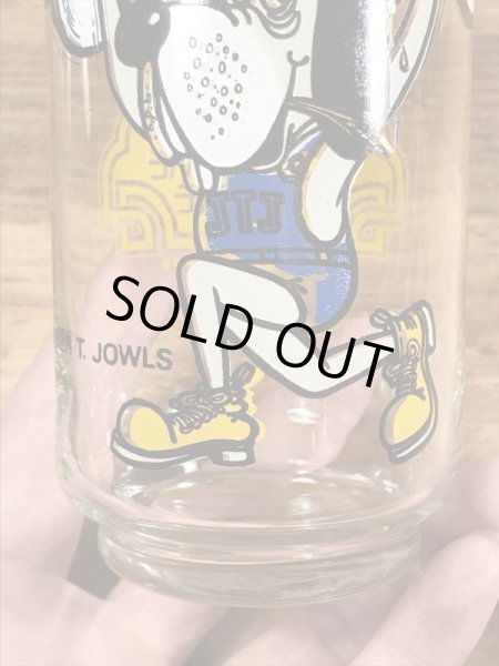 Chuck E Cheese's　ヴィンテージ　ガラスコップ　企業キャラクター　Jasper T. Jowls　80’s