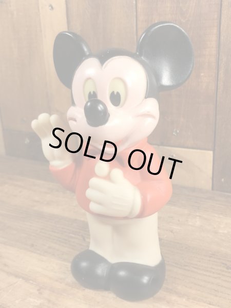 ミッキーマウス　ヴィンテージ　スクイーズフィギュア　ソフビ　70’s