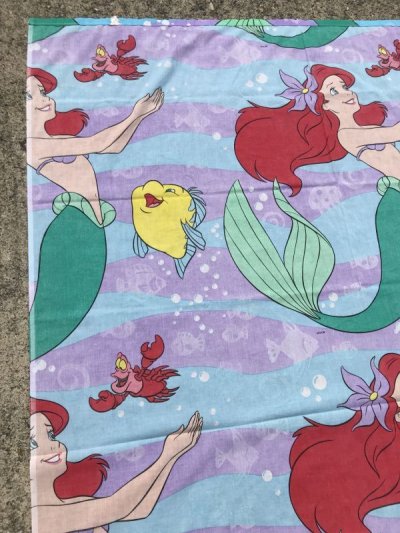 画像1: Walt Disney The Little Mermaid Flat Sheet　リトルマーメイド　ビンテージ　フラットシーツ　ウォルトディズニー　90年代