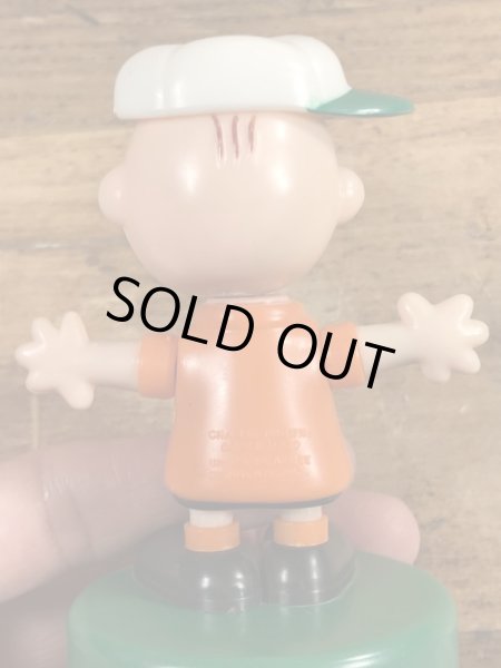 チャーリーブラウン　ビンテージ　プッシュパペット　スヌーピー　70年代