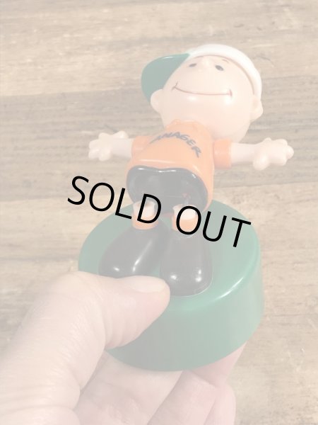 チャーリーブラウン　ビンテージ　プッシュパペット　スヌーピー　70年代