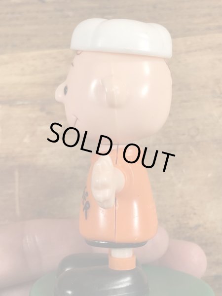 チャーリーブラウン　ビンテージ　プッシュパペット　スヌーピー　70年代