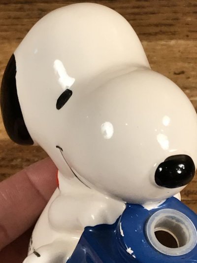 画像1: Peanuts Snoopy Ink Ceramic Pen Stand　スヌーピー　ビンテージ　ペン立て　陶器　70年代