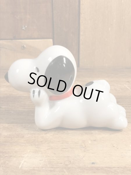 スヌーピー　ビンテージ　ペーパーウェイト　陶器　80年代