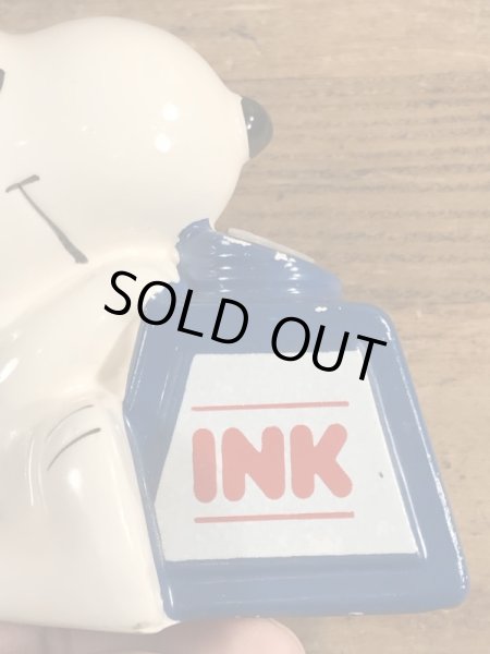 スヌーピー　ビンテージ　ペン立て　陶器　70年代