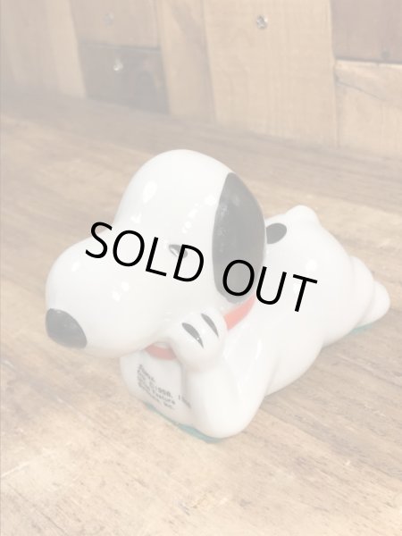 スヌーピー　ビンテージ　ペーパーウェイト　陶器　80年代