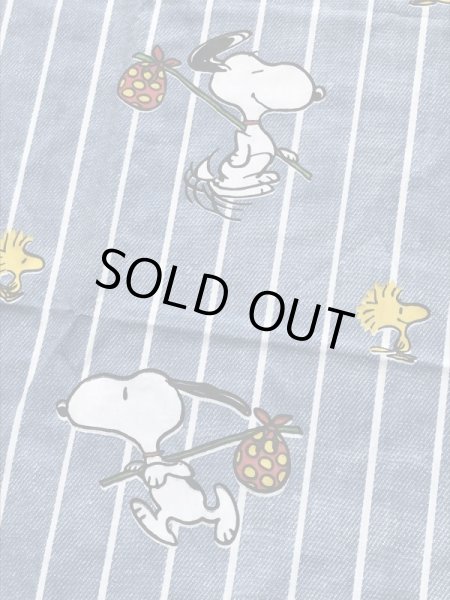 スヌーピー　ビンテージ　フラットシーツ　ウッドストック　70~80年代
