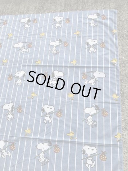 スヌーピー　ビンテージ　フラットシーツ　ウッドストック　70~80年代