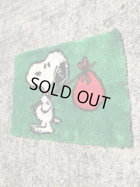 スヌーピー ビンテージ ラグマット ピーナッツ 70年代