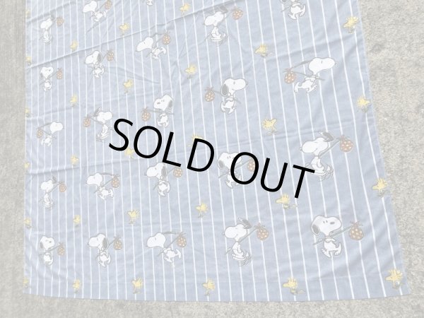 スヌーピー　ビンテージ　フラットシーツ　ウッドストック　70~80年代