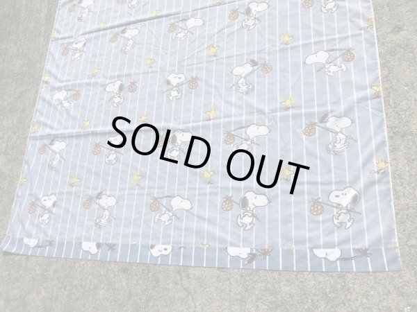 スヌーピー　ビンテージ　フラットシーツ　ウッドストック　70~80年代