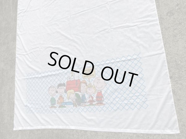 スヌーピー　ヴィンテージ　フラットシーツ　ピーナッツギャング　生地