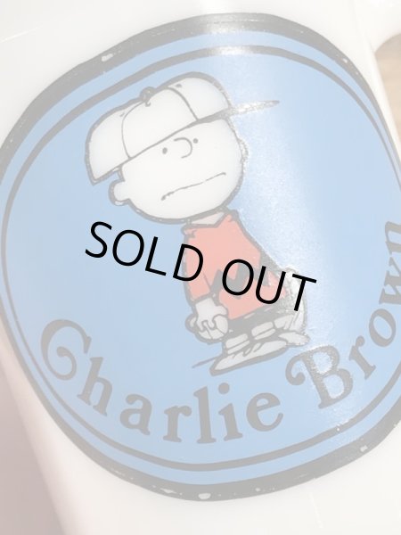 チャーリーブラウン　ヴィンテージ　マグカップ　スヌーピー　ミルクガラス