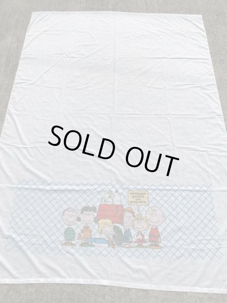 スヌーピー　ビンテージ　ベッドシーツ　ピーナッツギャング　70年代