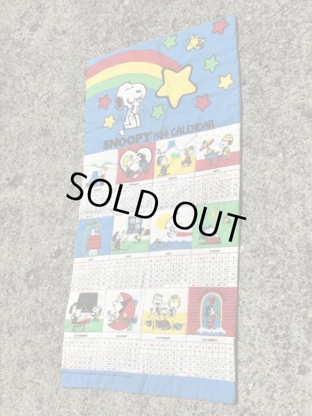 スヌーピー　ビンテージ　タペストリー　カレンダー　80年代