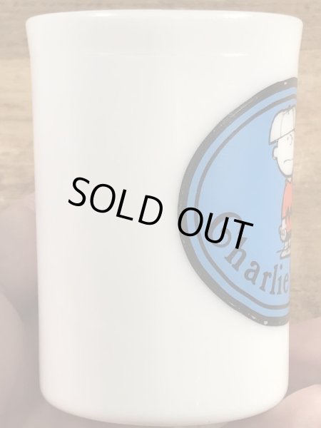 チャーリーブラウン　ヴィンテージ　マグカップ　スヌーピー　ミルクガラス