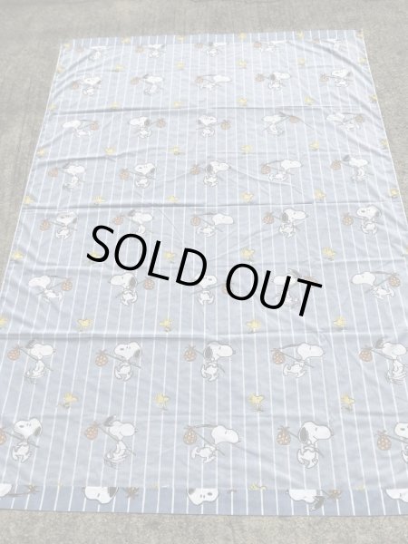 スヌーピー　ビンテージ　フラットシーツ　ウッドストック　70~80年代