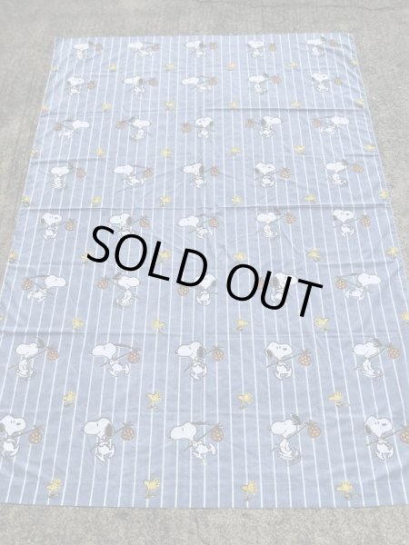 Peanuts Snoopy Stripe Flat Sheet スヌーピー ビンテージ Peanuts Snoopy Stripe Flat Sheet スヌーピー ビンテージ