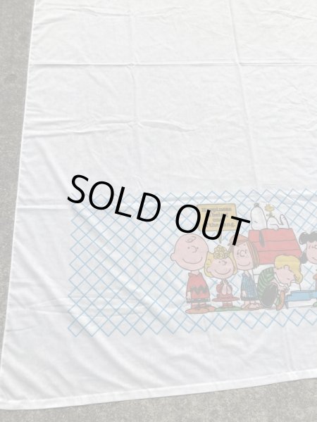 スヌーピー　ヴィンテージ　フラットシーツ　ピーナッツギャング　生地